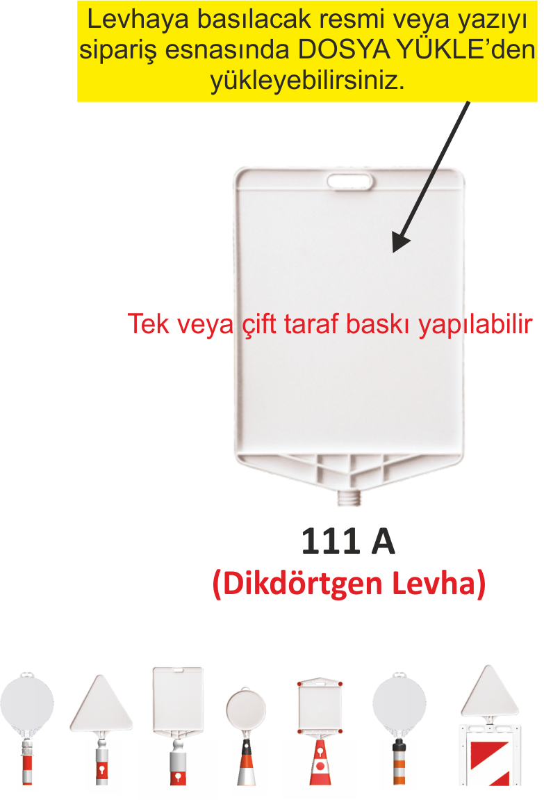 DİKDÖRTGEN UYARI LEVHALARI 41X35 CM BOŞ 111 A
